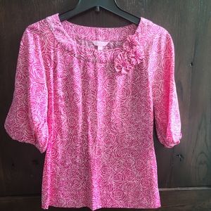 Lilly Pulitzer XS Bubble Sleeve Top